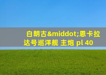 白朗古·恩卡拉达号巡洋舰 主炮 pl 40